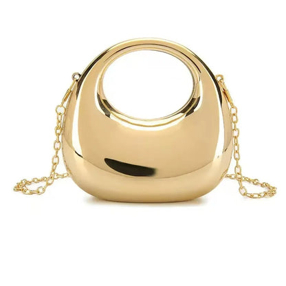 Mini Acrylic Dinner Bag Women's Crossbody Chain Handbag New Arrival Elegant Folded Underarm Bag with Magnetic Buckle Clutch