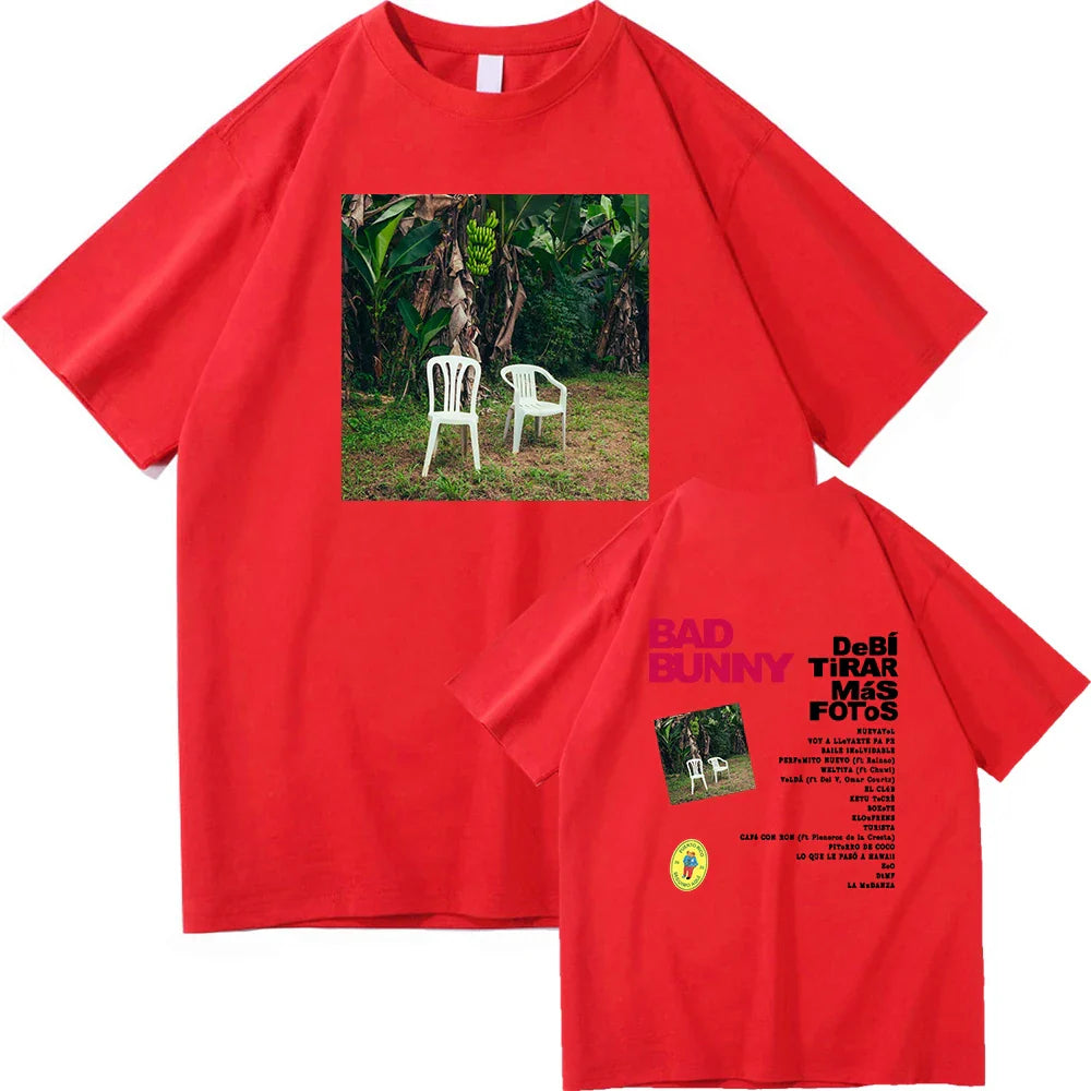 Bad Bunny DTMF World Tour 2025-2026 TShirt Men/women Clothing Vintage Harajuku High Quality Clothes Cotton TShirts for Fans Gift