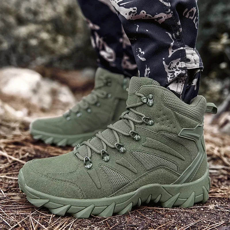 Men Boots Outdoor Combat Ankle Boot Tactical Boots for Man Anti-Slip Motocycle Boots Climbing Hiking Shoes Size 39-46