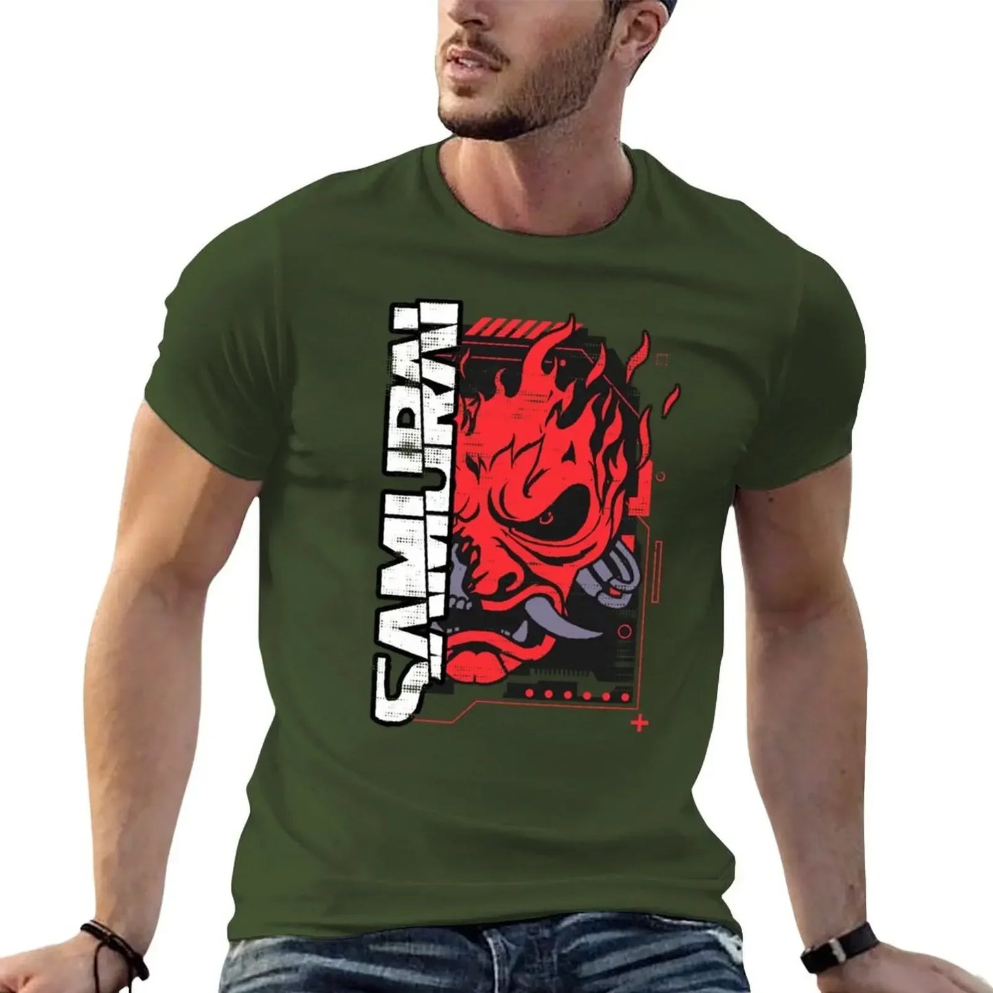 samurai rock band T-Shirt oversizeds rapper graphic tees graphic tee shirt man clothes mens graphic t-shirts hip hop