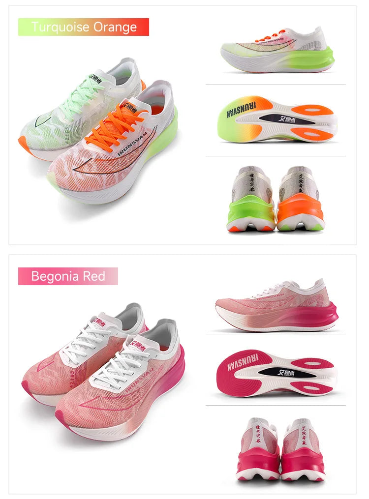 Nylon Carbon Plate Professional Marathon Running Racing Shoes for Man Light Rebound Track Field Women Sneakers  ﻿