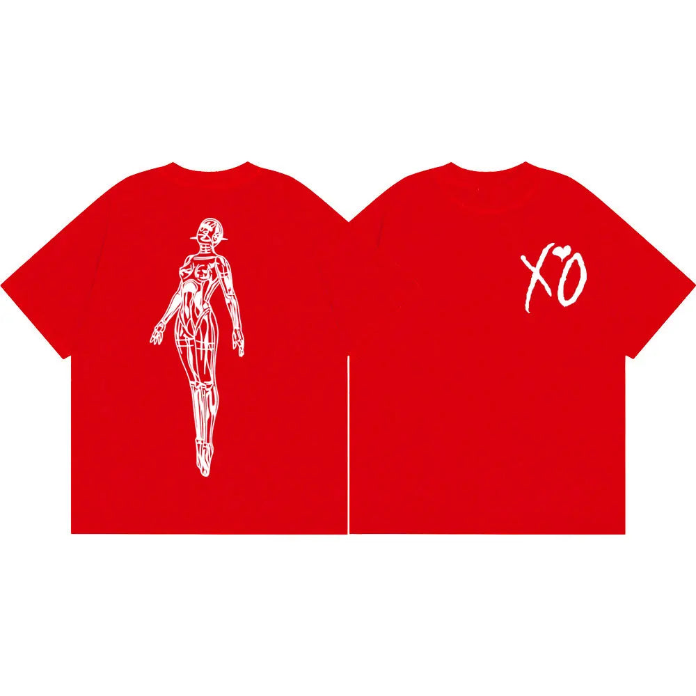 Rapper The Weeknd Merch T-shirt Men Women Clothing Fashion Hip Hop Short Sleeve T-shirts Summer Casual Loose 100%cotton T Shirts