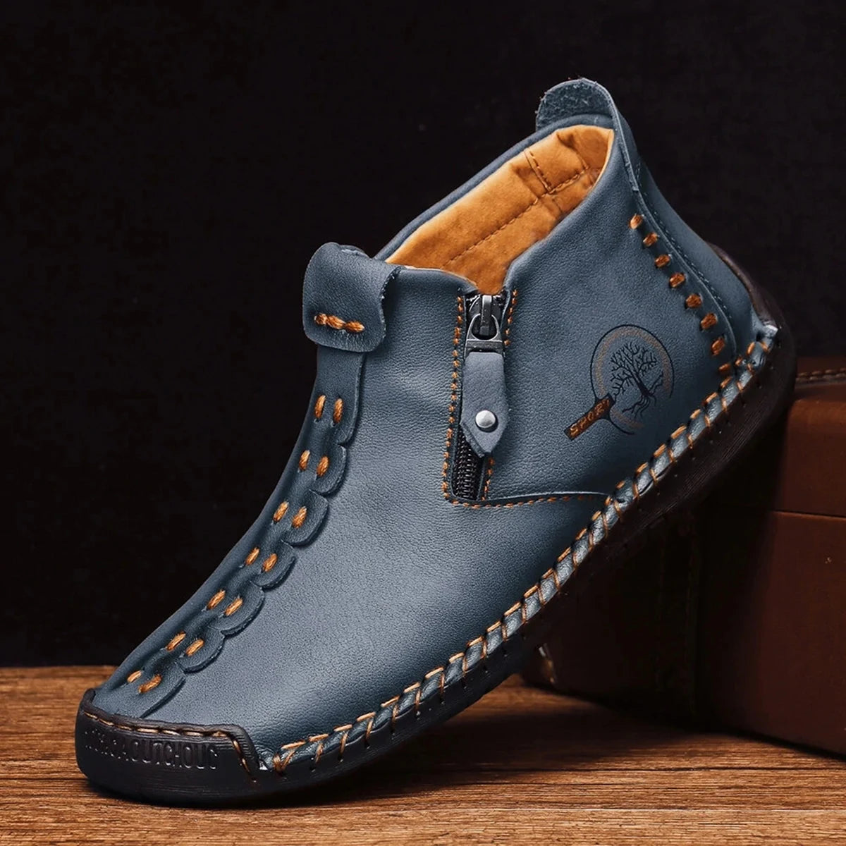 2026 New Style Comfortable Loafers Fashion Ethnic Style Casual Shoes Men's Slip-on Spring Breathable Boots Plus Size Ankle Boots