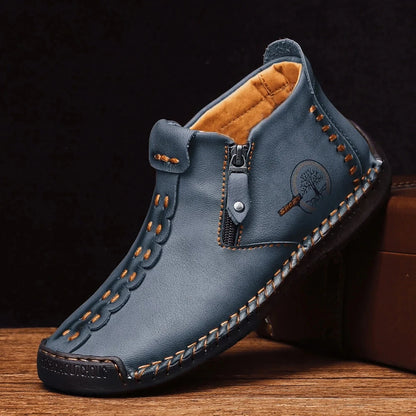 2026 New Style Comfortable Loafers Fashion Ethnic Style Casual Shoes Men's Slip-on Spring Breathable Boots Plus Size Ankle Boots