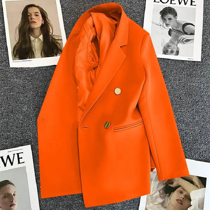Women's Casual  Jaet Coat 22 Colors Small Suit Outerwear Long Sve Commute Sle Pure Color Spring Season