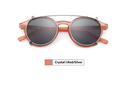Steampunk Style Clip On Sunglasses for Men Women Anti Blue Light Glasses+Polarized Clip Fashion/Retro Computer Eyewear