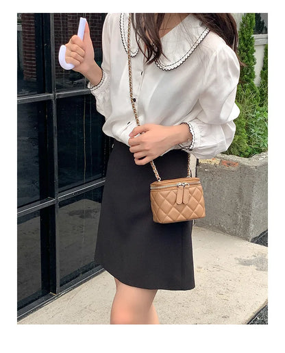 Mini Lingge Shoulder Bag Luxury Designer Bags for Women 2023 Fashion Chains Crossbody Bag Box Handbags Lipstick Coins Purses New