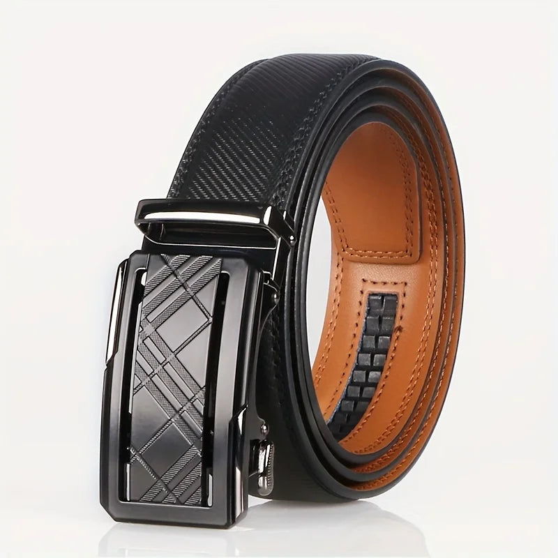 Men's Genuine Cowhide Belt With Automatic Buckle