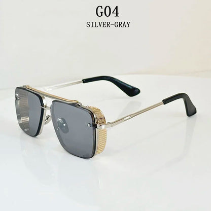 Metal Punk Sunglasses For Men Vintage Square Fashion Glasses 2024 Vacation Sunglasses Women Trendy Gafas De Sol Hombre Zonnebril