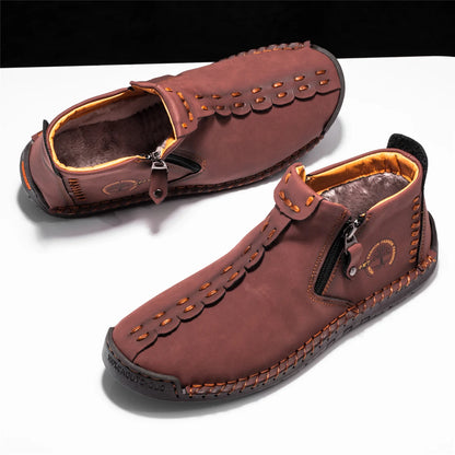 2026 New Style Comfortable Loafers Fashion Ethnic Style Casual Shoes Men's Slip-on Spring Breathable Boots Plus Size Ankle Boots