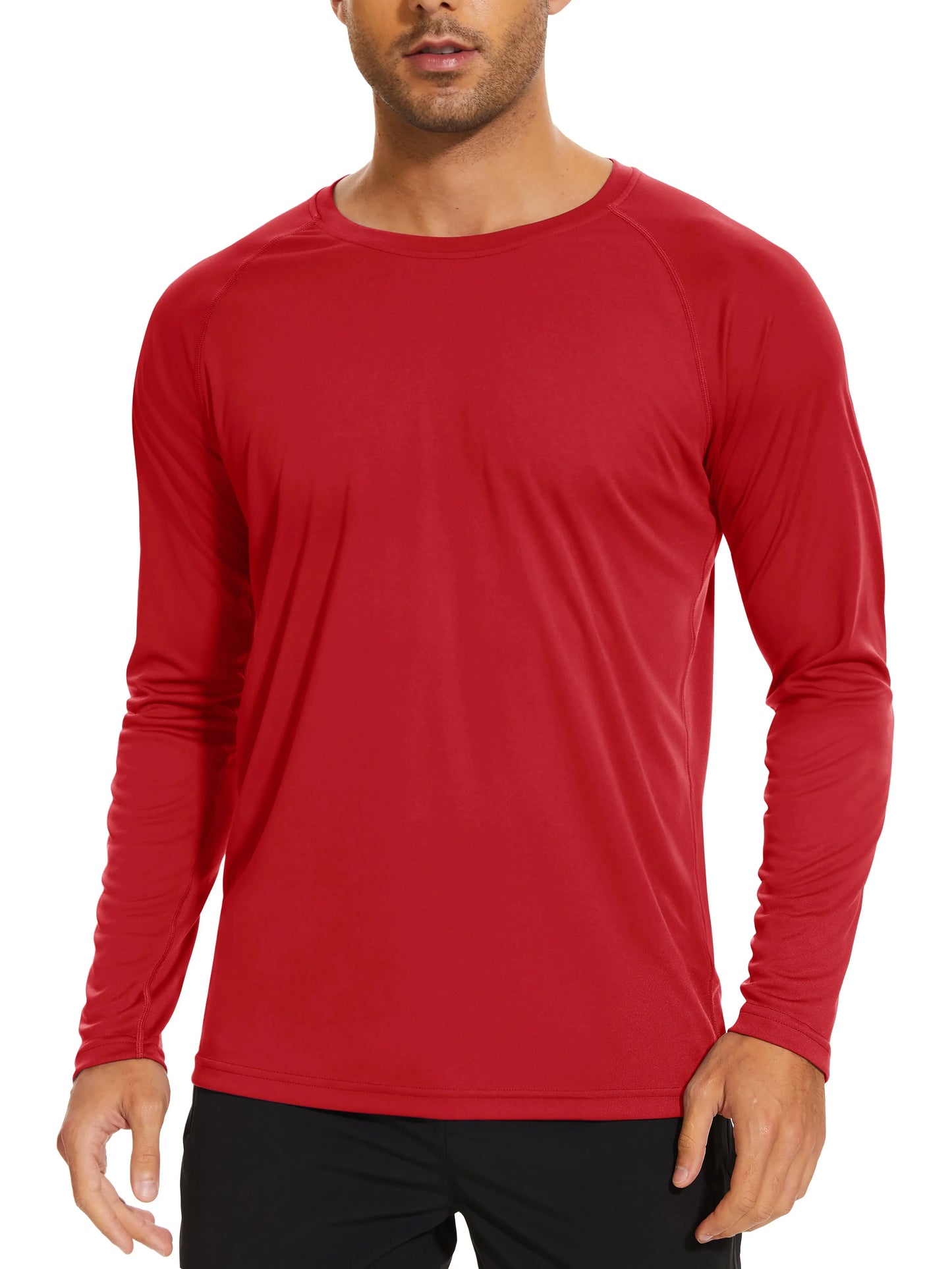 Men's Sun Protection T-shirts Summer UPF 50+ Long Sleeve Performance Quick Dry Breathable Hiking Fish T-shirts UV-Proof