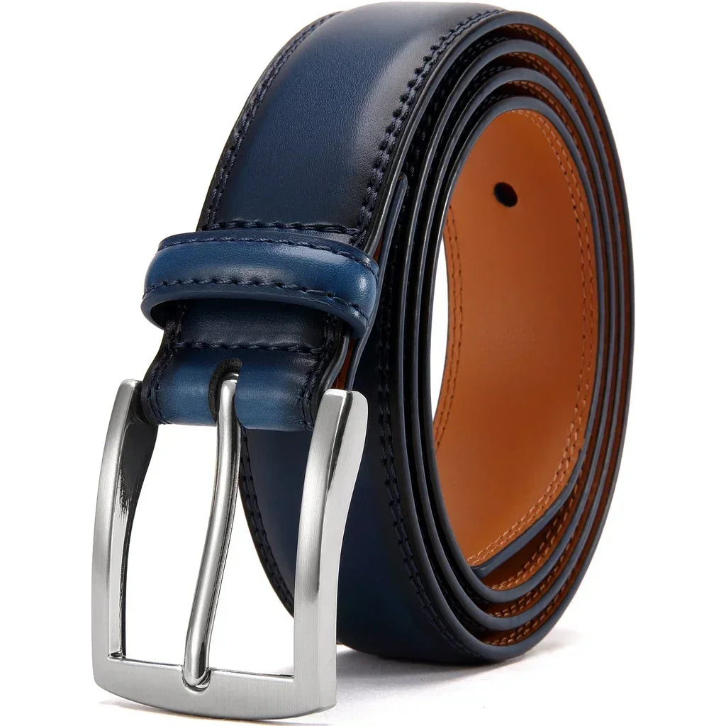 125cm Plus Size Men Belts High Quality Genuine Leather LONG Large Pin Buckle Metal Automatic Buckle Fashion Designer 2023New