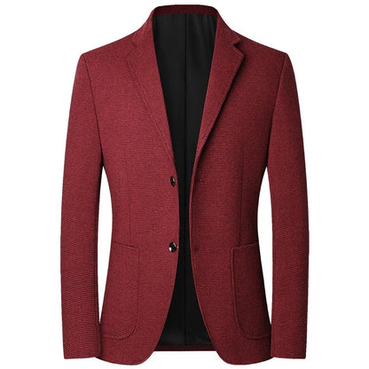 2025 Spring and Autumn New Six Color Checkered Non-iron  Suit Jackets for Men, Royal Blue Casual Blazer Masculino /blazer Hombre
