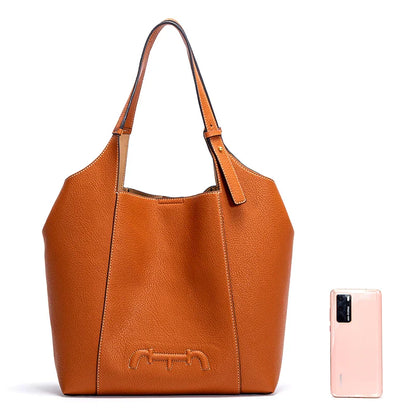 Retro Fashion Women's New Solid Color Shoulder Bag PU Material Versatile Commuter Women's Large Capacity Handbag