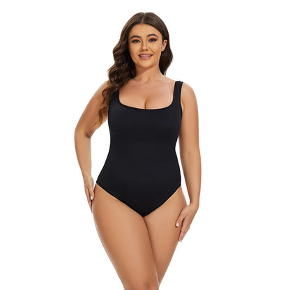 Ribbed Tummy Jumpsuit Daily Shaper Bodysuits Light Control Compress Tummy Control Open Crotch Shapewear Suits Open Crotch