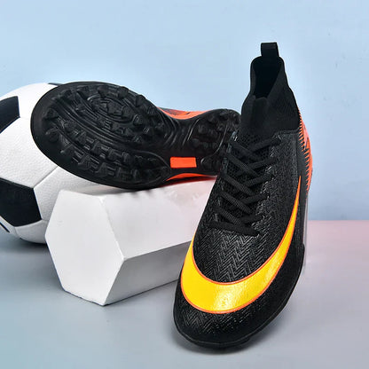 New Men Football Boots Kids Ankle Cleats Grass Soccer Shoes Futsal Indoor Sport Match Training TF/FG Hot-selling High-quality