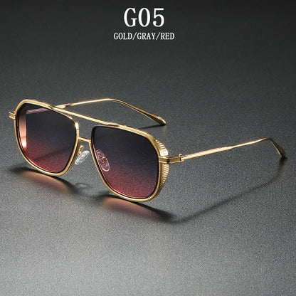 Fashion Sunglass Men Vintage Sunscreen Oversized Sunglasses Women Trendy Metal Glasses Gafas De Sol Hombre Lunette Soleil Femme