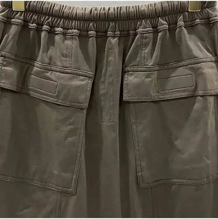 Summer New Men's Tide Y2K Original Design High Street cotton Fashion Punk Dark Casual Loose Cropped Pants Shorts Ins HK5611