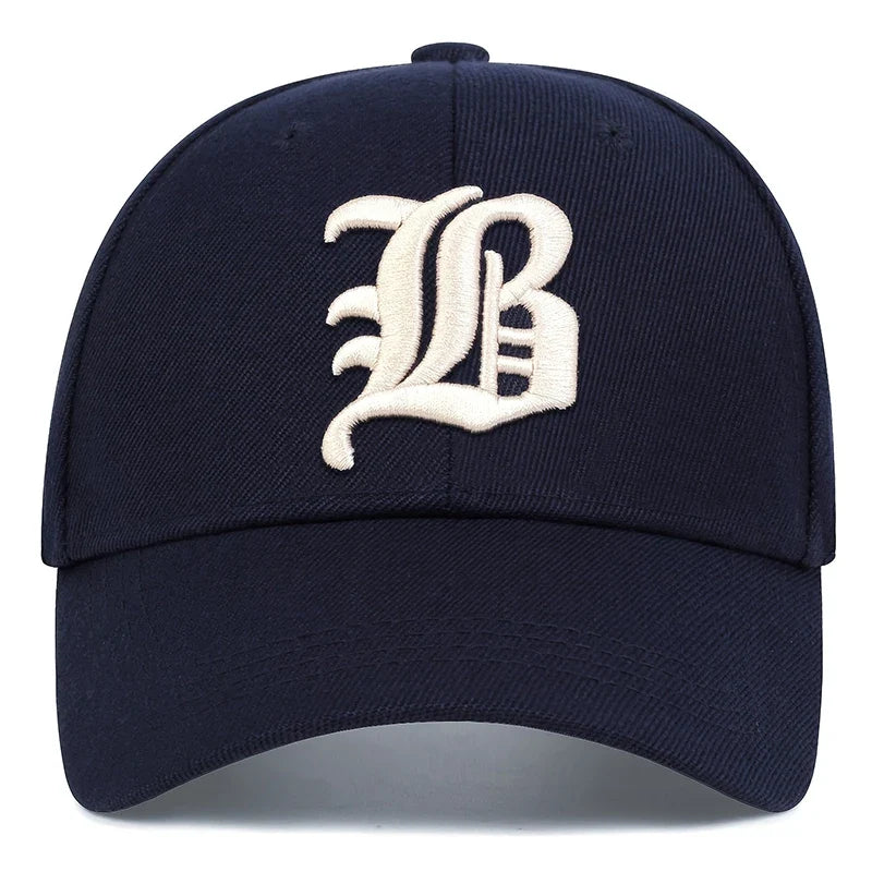 Unisex Gothic Letter FLB Embroidery Baseball Caps Spring and Autumn Outdoor Adjustable Casual Hats Sunscreen Hat