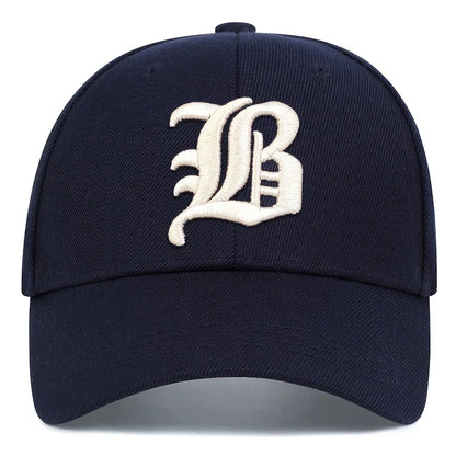 Unisex Gothic Letter FLB Embroidery Baseball Caps Spring and Autumn Outdoor Adjustable Casual Hats Sunscreen Hat