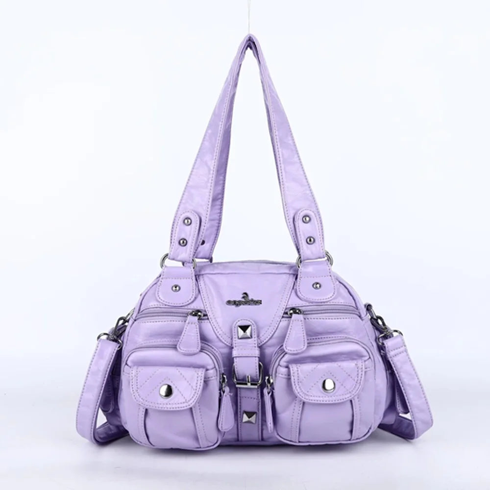 Vintage Women Handbags Fashion Satchel PU Shoulder Bag Top-handle Handbag Dumpling Pack Gifts Shoulder Bags Phone Money Pack