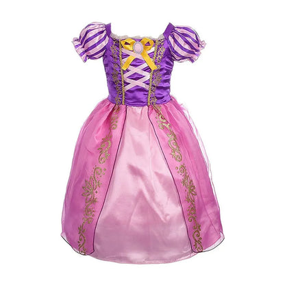 Children Princess Costume Party Fancy Flower Vestido New 2024 Christmas Birthday Carnival Dress Up Rapunzel Belle Disguise Frock