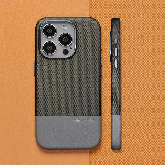 Luxury Business Hit Color Relief Leather Magnetic Case For iPhone 17 Air 16 15 14 13 Pro Max MagSafe Shockproof Alloy Lens Cover