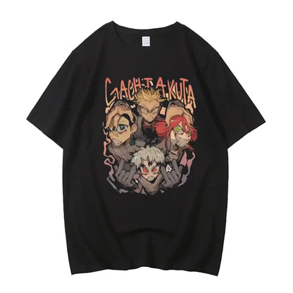 Japanese Anime Gachiakuta T-shirt Men Women T-shirt Hip Hop Y2k Female Male Clothing Harajuku High Quality Cotton Top