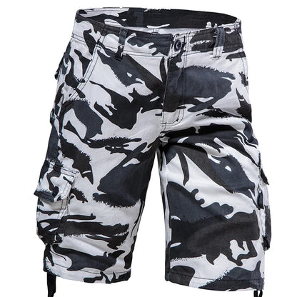 Tactical Cargo Shorts Men Camo Joggers Shorts Casual Outdoor Sports Half Pants Pocket Cotton Breathable Cargo Shorts