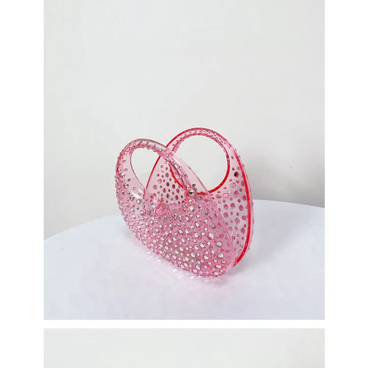 Fashion Women Diamond Handbags and Purses Transparent Acrylic Luxury Party Prom Evening Bag Casual Bling Bling Clear Clutch