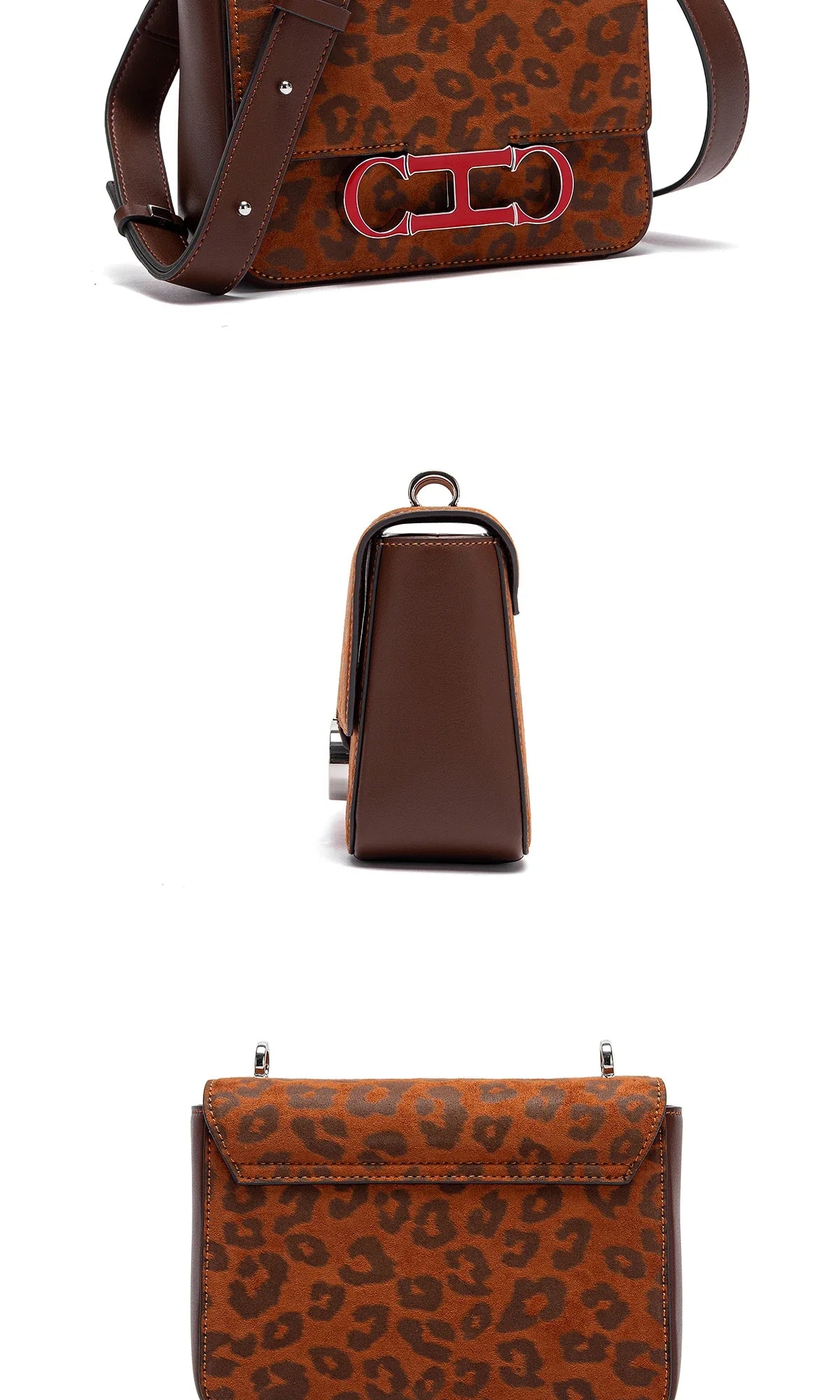 Magnetic Flip Cover 2025 New Synthetic Leather Red Business Women's Bag Women's Crossbody Bag