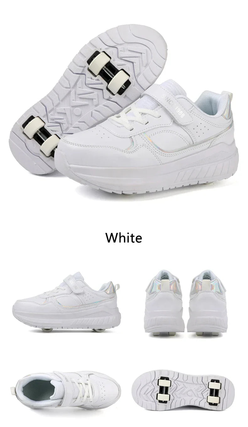 Roller Skate Shoes Kids Autumn 2024 Children Fashion Casual Sports Toy Birthday Gift Games Boys 4 Wheels Sneakers Girls