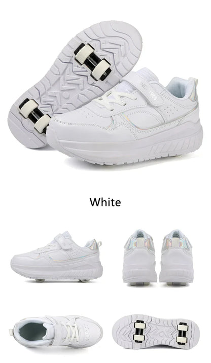 Roller Skate Shoes Kids Autumn 2024 Children Fashion Casual Sports Toy Birthday Gift Games Boys 4 Wheels Sneakers Girls