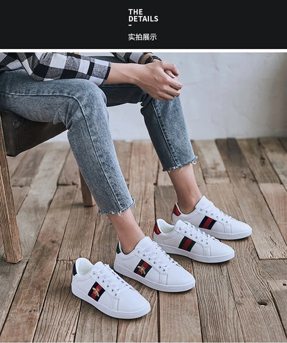 Original Brand Sneakers Men Bee Shoes High Quality Embroidery Men's Skateboard Shoes Comfortable Low Cut Women's Designer Shoes