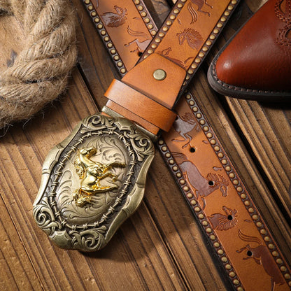 Vintage and fashion collision!  PU leather alloy buckle waistband, for both men and women, to create a personalized western styl