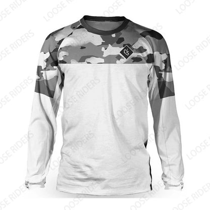 Loose Rider Men's Mountain Bike Long Sleeve Jersey DH Motocross Downhill Jersey BMX Bike Enduro MTB Shirt Breathable Clothing