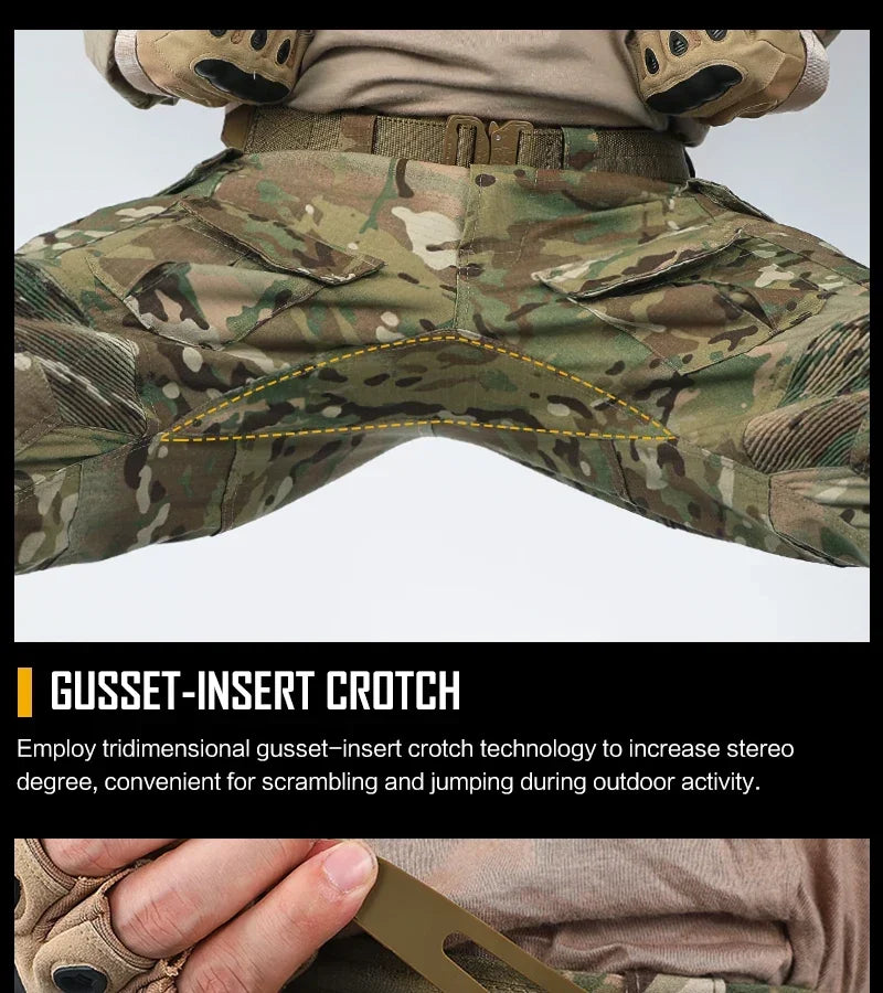 G3 Cargo Pants Men Hiking Pants with Pads camouflage Tactical Pant Streetwear Multicam Hunting Pants Gen3 Mens Clothing New