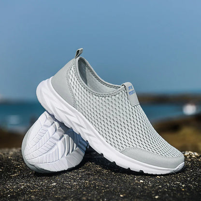 Men Shoes Sneakers Brand Man Casual Flats Shoes Loafers Slip on Male Mesh Big Size 48 Breathable Spring Autumn Summer 2024