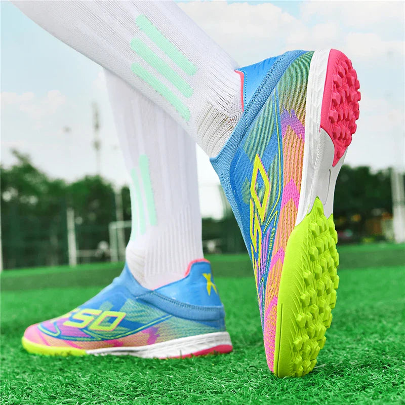New Men Football Boots Outdoor High-top Soccer Shoes Cleats Hot-selling Grass Match Indoor Sneakers Non-Slip High-quality