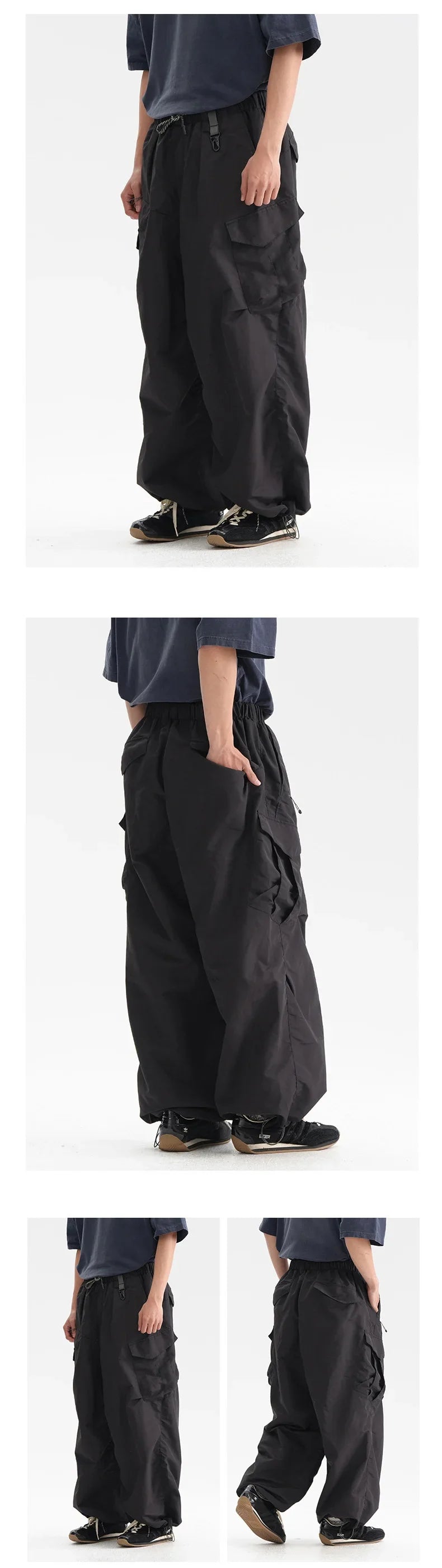 Ultra Loose Lightweight Outdoor Functional Pants Men Women Waterproof Quick Dry Techwear Wide Leg Cargo Pant Track Trouser