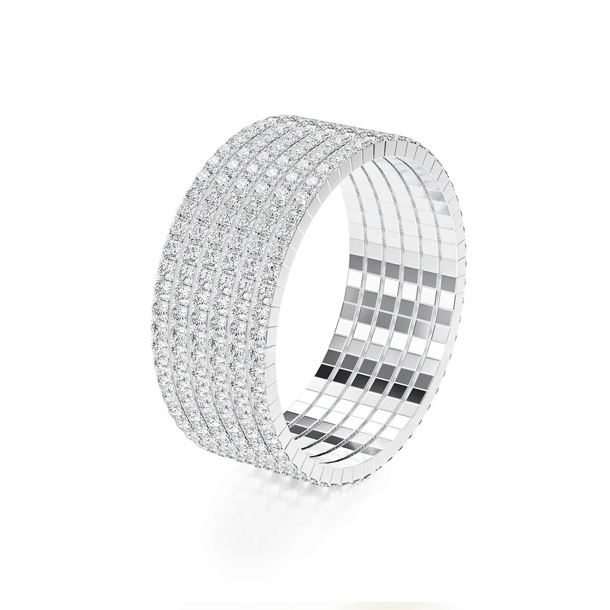 Stretch Rope Moissanite Tennis Bracelet for Women Man 2.5/3.mm Brilliant Cut 925 Sterling Silver Hand Chain Party Jewelry Gifts