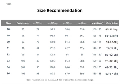 Italian Style Men's High Waist Business Neapolitan Jeans Draped Cuffed Straight Leg Western Pants Youth Trendy Wear Resistant