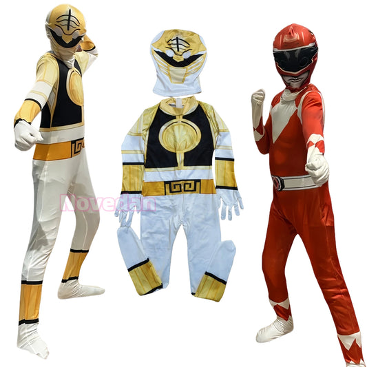 Power Morpher Superhero Samurai Sentai Shinkenger Rangers Cosplay Fantasia Halloween Carnival Costume Mask Suit For Kids Boy