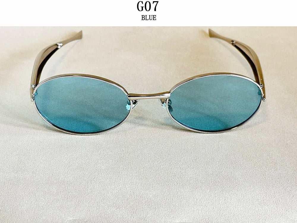 Oval Sunglasses Women Trendy 2025 Luxury Vintage Sunglass Fashion Glasses Dropshipping Lentes De Sol Mujer Lunette Soleil Femme