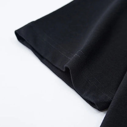 Men's Short Sleeves New Fashion Commuter Versatile Men's Classic Top Pure Cotton Round Neck Letter Design Men's Short Sleeves