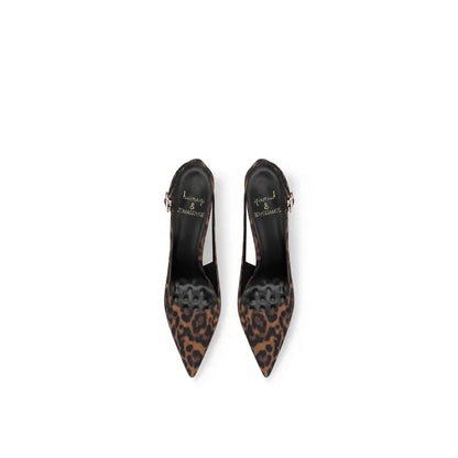 Summer new leopard print pointed French high-end fashion, not tiring foot matching skirt, slim heels, high heels for women