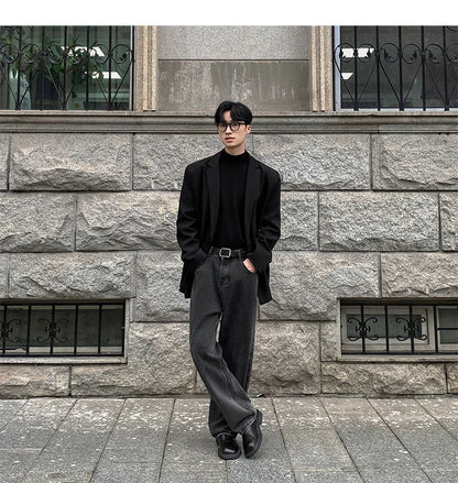 Spring Summer Men Formal Blazers Men Korean Fashion Loose Casual Dress Jacket Men Harajuku Social Suit Jacket Clothing