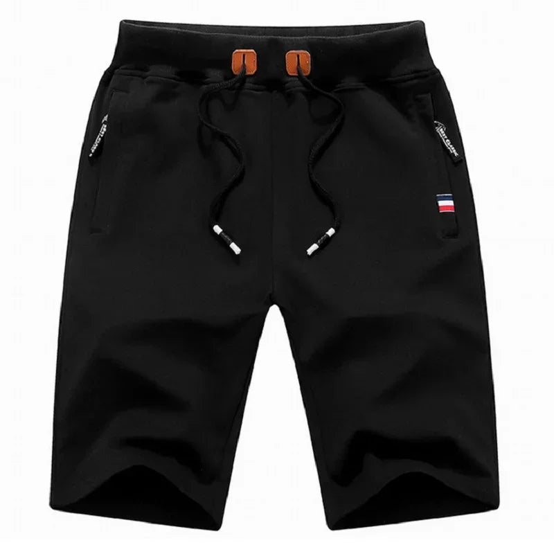 2024 New Men's Shorts Summer Breeches Cotton Casual Sweat Bermudas Men Black Homme Classic Brand Clothing Beach Shorts Male