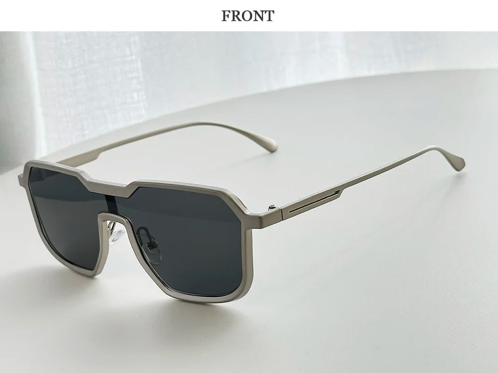 Steampunk Sunglass Men One Pieces Vintage Sunglasses Women New Luxury Fashion Glasses Gafas De Sol Hombre Zonnebril Dropshipping