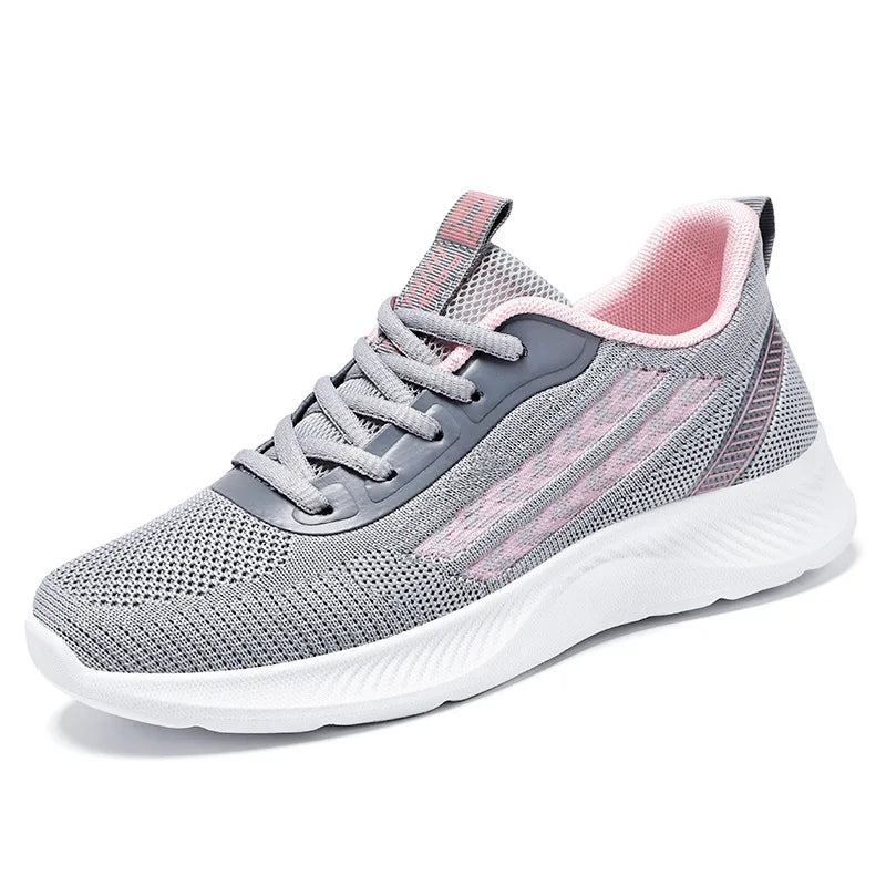Women's Breathable Mesh Sneakers Platform Sole Korean Style Spring Casual Sports Shoe Plus Size Orthopedic  Height Walking Shoes